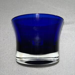 Beautiful Cobalt Blue Candy Dish Heavy 4 Inches Tall 5 Inch Diameter